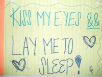 kiss my eyes