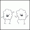Dancing Cotton Balls (animated)